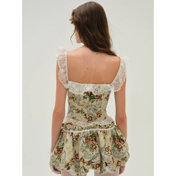 NWT Baroque Jacquard Corset Top - Picture 4 of 6